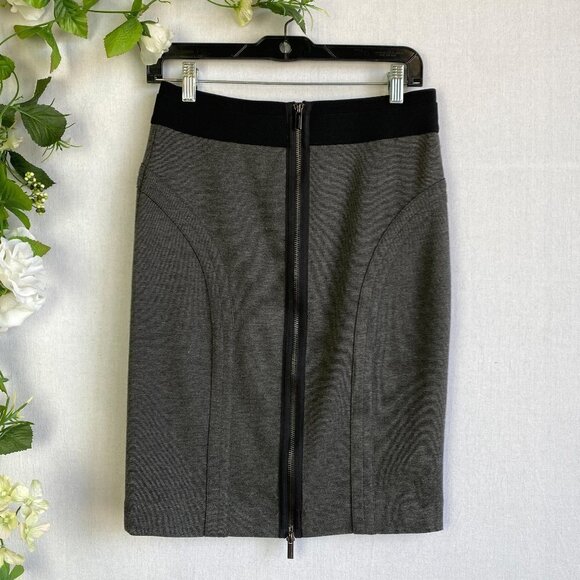 BCBG Max Pencil Skirt with full zip back, soft jersey fabric. - Picture 2 of 6